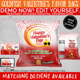 Goldfish Valentine Snack Bag INSTANT ACCESS DESIGN