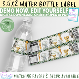 Wild One Safari Baby Shower Birthday Chips Party Favor Label