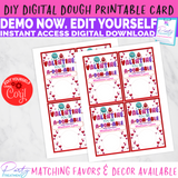 Play-doh Valentine Printable INSTANT DOWNLOAD