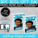 African American Curly Hair Boss Baby Boy Birthday Invitation, INSTANT ACCESS