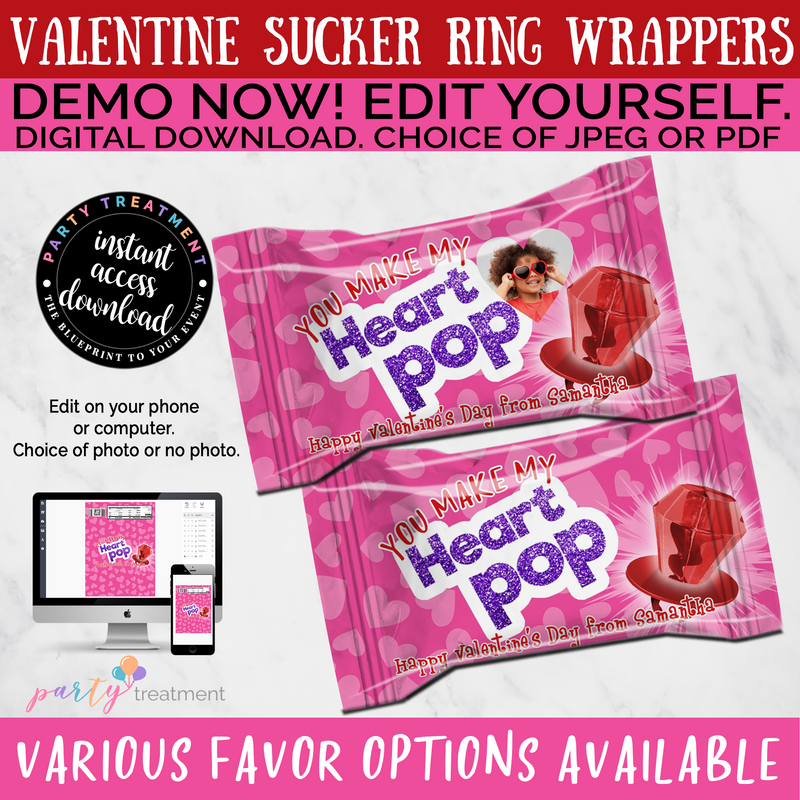 Ring Pop Valentine INSTANT DOWNLOAD