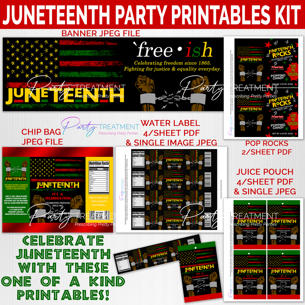 Juneteenth Party Printables Kit