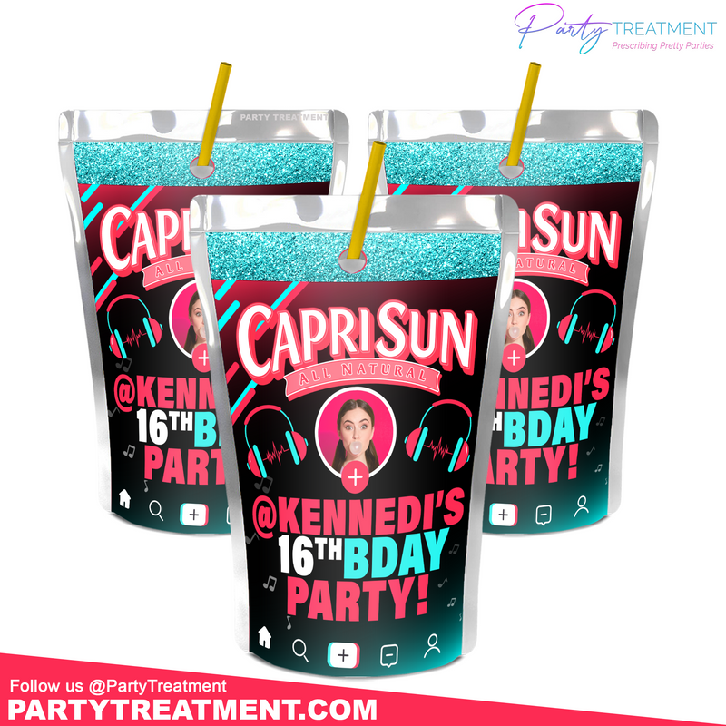 Tik Tok Juice Pouch Labels