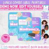 First day of school lunch ideas. Back to school lunch ideas. Personalized Lunchable for birthday lunch at school. Mermaid lunch, mermaid lunchable