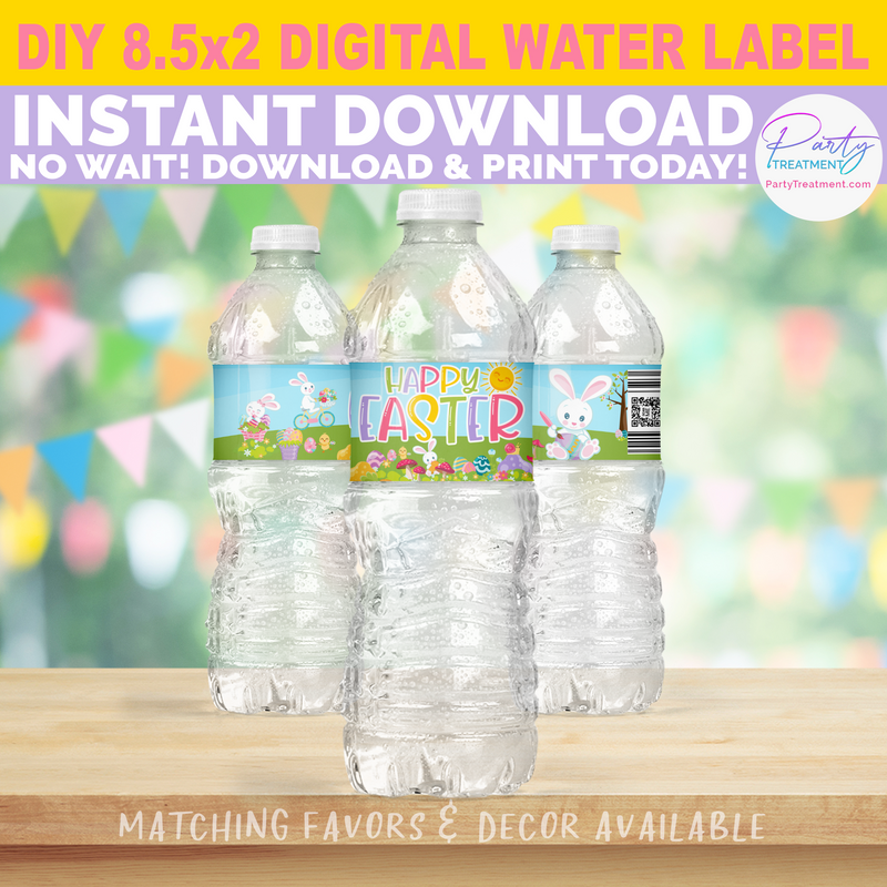 Easter Bunny Water Label