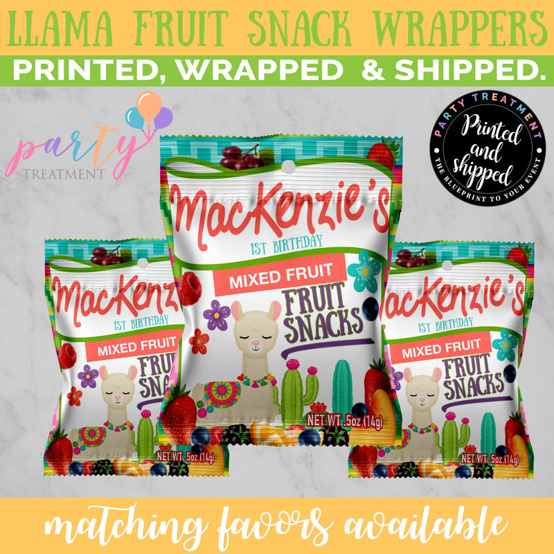 Llama Fruit Snacks, Llama Fruit Snack Favors, Llama Party Favors, Llama Birthday Favors, Llama Party, Llama Birthday