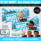 Baby Boss Rice Krispie Wrapper, Baby Boss Rice Krispie Treats, Baby Boss Party Favor, African American Baby Boss, INSTANT DOWNLOAD