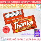 Thanksgiving You Deserve a Break Wrapper for Kit Kat INSTANT DOWNLOAD